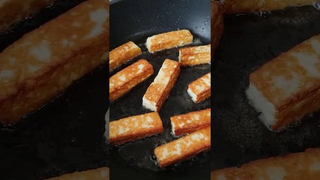 Жареный сыр халлуми, вкуснотища!!! смотреть онлайн
