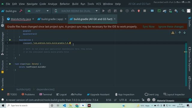 Android Studio New Update bulild gradle 7.0.4 , CompileSdk ,Target Sdk Error Solution смотреть онлайн