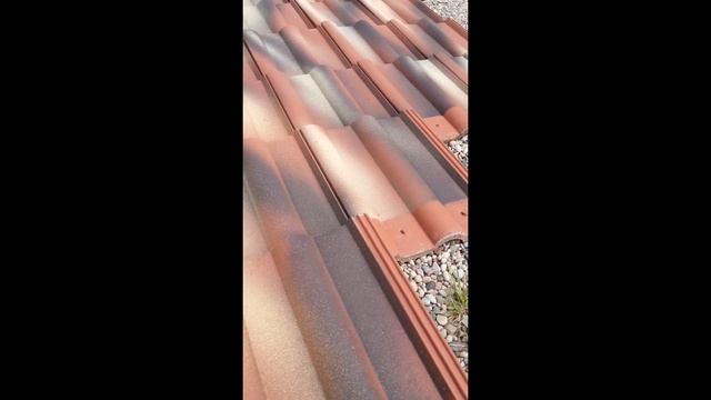 Как покрасить цементно-песчаную черепицу Забудова.