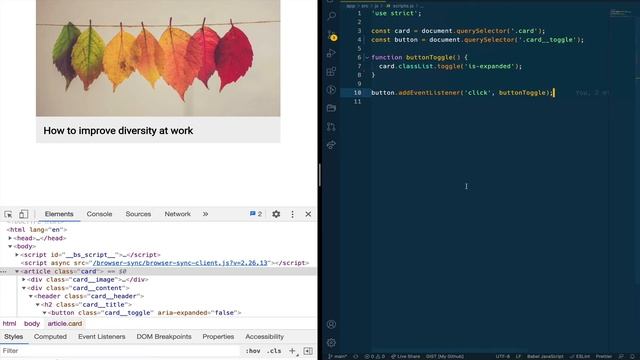 Adding CSS Class with JavaScript смотреть онлайн