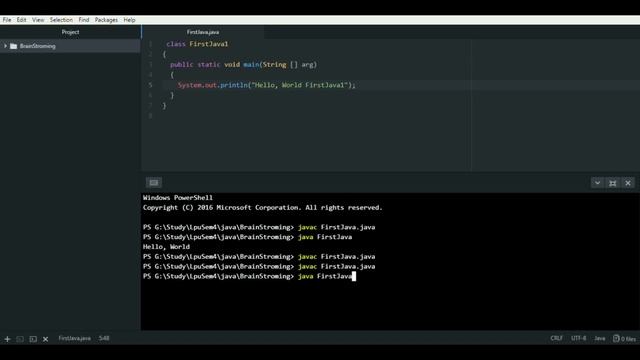 First Java Program/Public Static Meaning/Write your First Code in Java смотреть онлайн