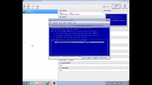 Install Win XP 32 Bit on Win 7 using Virtual Box смотреть онлайн
