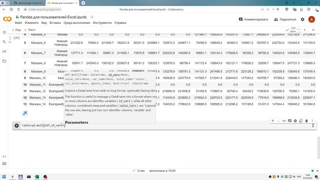 Pandas для пользователей Excel смотреть онлайн