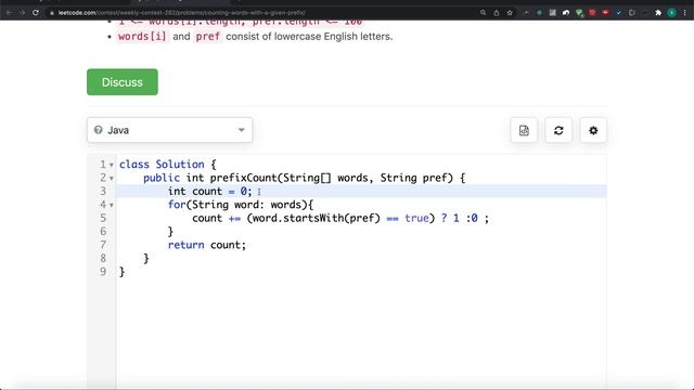 Counting Words With a Given Prefix | Leetcode 2185 | Contest 282 | Strings Math?? смотреть онлайн