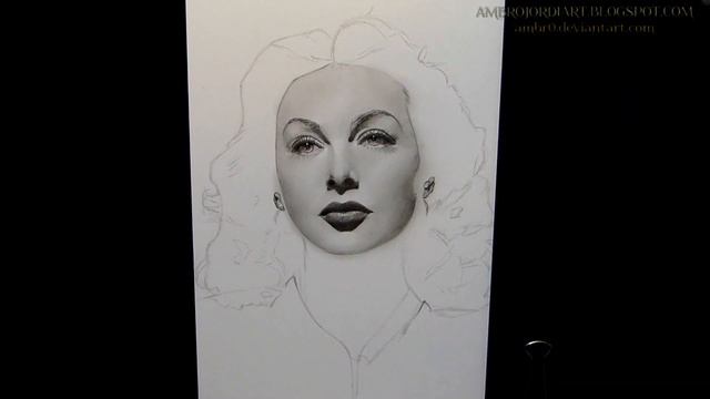 Hedy Lamarr Drawing Portrait смотреть онлайн