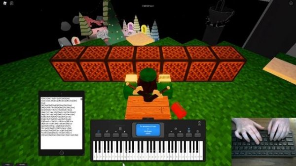 C418 - Subwoofer Lullaby | Roblox Virtual Piano Visualizations 2 (Minecraft Music)
