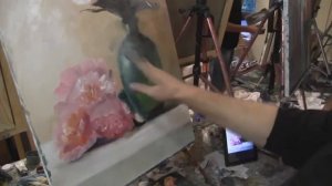Натюрморт с пионами  Мастер класс  Художник Игорь Сахаров