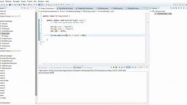 Java Lessons: String Concatenation