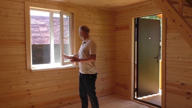 Дом 4 x 6 из бруса. Проект дачного дома, доступная стоимость. смотреть онлайн