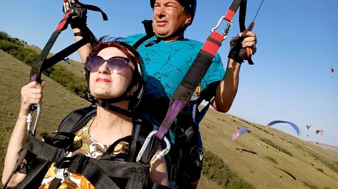 Полет на параплане. Коктебель.