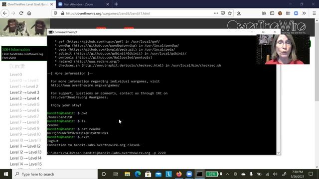 Introduction to "Bandit", an "Over The Wire" security war game смотреть онлайн