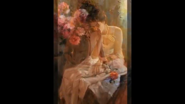 Женщина и цветы (живопись).Часть 1