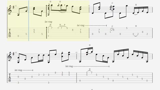 Samba Pa Ti TAB - fingerstyle guitar tabs (PDF + Guitar Pro) смотреть онлайн