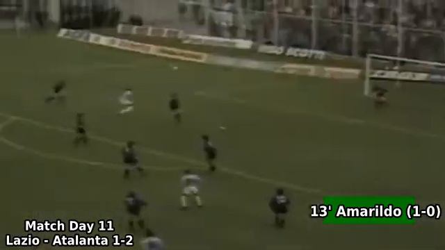 Serie A 1989-1990, day 11: Lazio - Atalanta 1-2 (Amarildo goal) смотреть онлайн