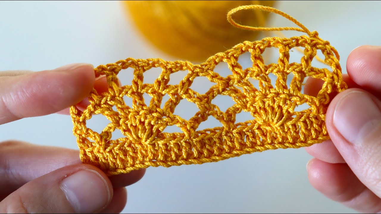 АЖУРНАЯ кайма крючком смотреть онлайн