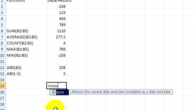 Excel 2007 Tutorial 3.1. Using Functions смотреть онлайн