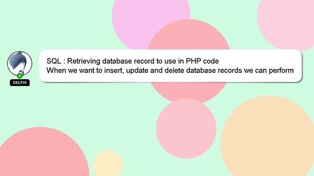 SQL : Retrieving database record to use in PHP code смотреть онлайн