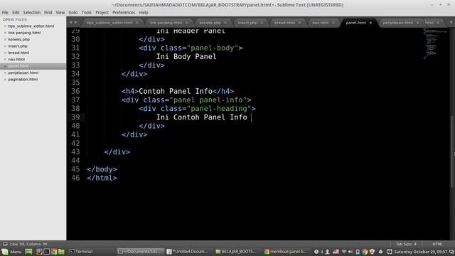 belajar membuat panel bootstrap смотреть онлайн