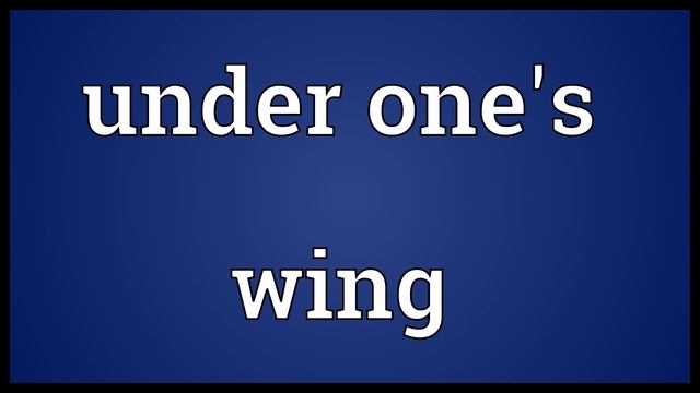 Under one's wing Meaning смотреть онлайн