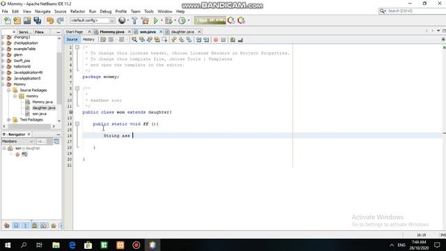 How to extend one or more java class and call it into our main class смотреть онлайн
