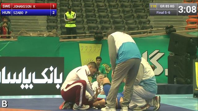 5th-6th - Greco-Roman Wrestling 85 kg - K. JOHANSSON (SWE) vs P. SZABO (HUN) - Tehran 2015 смотреть онлайн