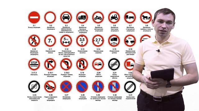 ПДД 2017. Дорожные знаки : Предупреждающие, Приоритета, Запрещаюшие смотреть онлайн