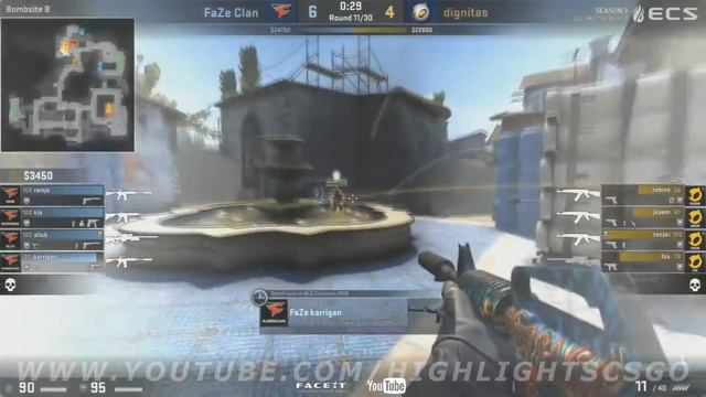 CS:GO Best Moments ECS Team Dignitas vs FaZe Clan map 1 Inferno смотреть онлайн