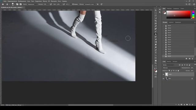Ретушь студийного фона в Adobe Photoshop смотреть онлайн