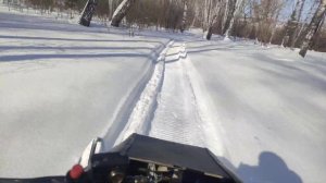 Самодельный снегоход с двигателем lifan 20 л/с гусеница райда лонг 500мм.