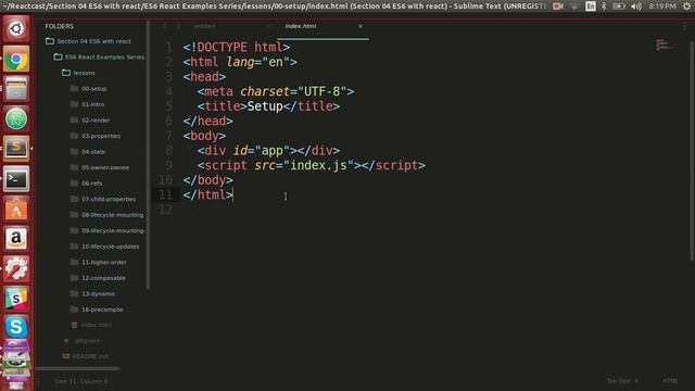React js with ES6 Basic Example смотреть онлайн