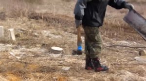 Колка дров.Самый лучший способ.
