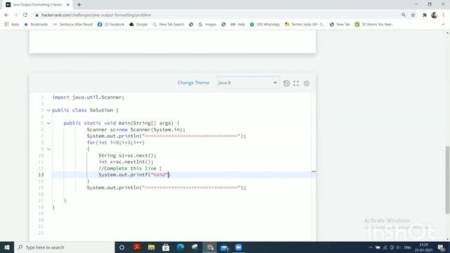 5. Java Output Formatting || HackerRank смотреть онлайн