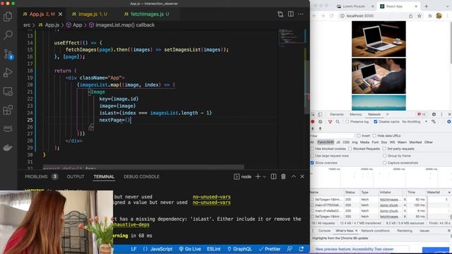 Intersection observer tutorial with react, hooks, lazy-load and animation смотреть онлайн