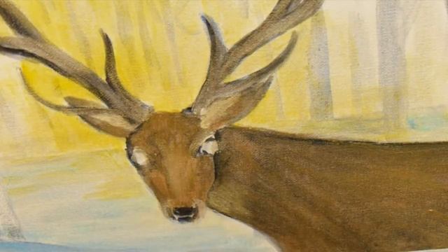 #ColourArteHolidayHop Silks Acrylic Deer by Linda Ann Smith смотреть онлайн