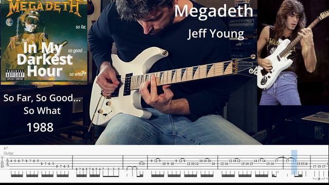 Megadeth In My Darkest Hour Jeff Young Guitar Solo (with TAB)