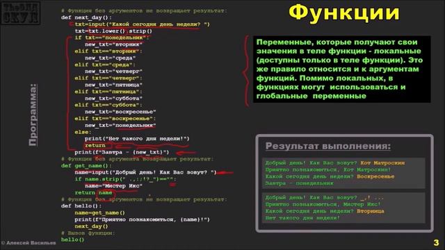 [22] Изучаем Python. Объявление и вызов функции смотреть онлайн