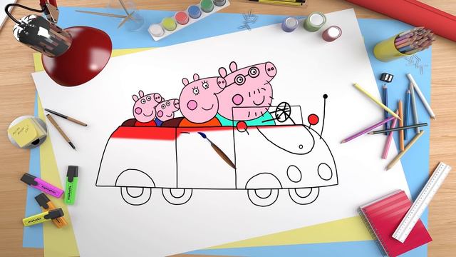 Coloring Pages | Pig Mickey Mouse | Свинка Микки Маус | Animation Collection #11 смотреть онлайн