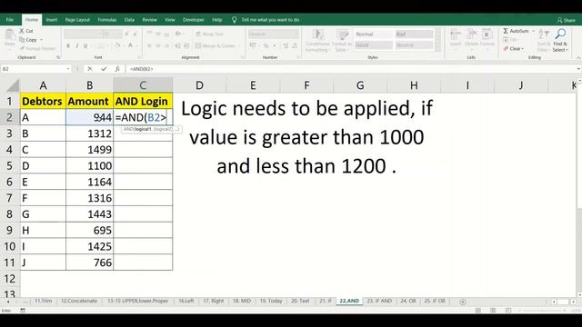 MS Excel Trick 00028 AND Function In Excel Function (100 Mints 100 Function Series) смотреть онлайн