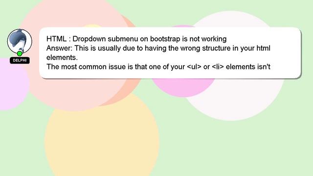 HTML : Dropdown submenu on bootstrap is not working смотреть онлайн