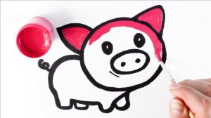 Как нарисовать ПОРОСЁНКА / мультик раскраска ПОРОСЁНОК  для детей / Раскраски малышам