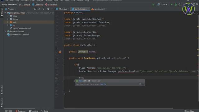 Retreive data from database and show in ComboBox - javafx - IntelliJ смотреть онлайн