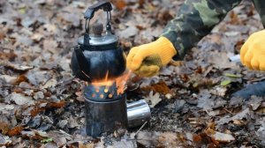 Печь турбо-щепочница своими руками. Походная печь. Печка из кружек.