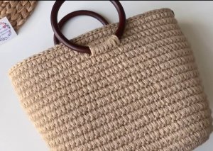 Вязание крючком: Джутовая СУМКА , Сумка-корзина из джута