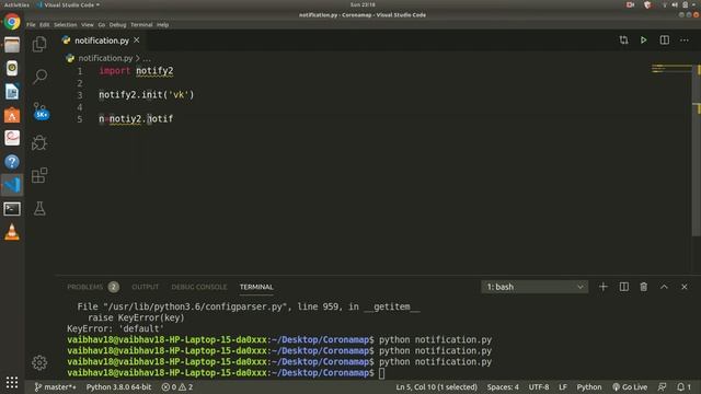 Notification using Python in Ubuntu | Python Scripts смотреть онлайн