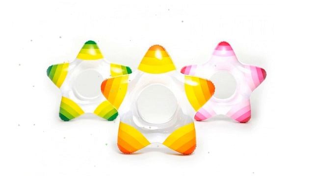 Надувной круг Звездные кольца, 74х71см, от 3 до 6 лет (Intex) обзор 59243 смотреть онлайн