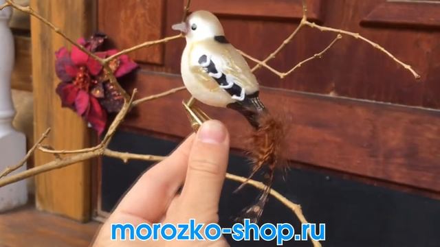 Ёлочная игрушка ПТИЧКА 'НЕ СИНИЧКА' на клипсе, стекло, 14x4x5 см, 3 шт. 120066 смотреть онлайн
