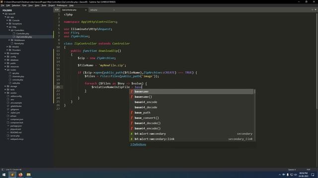 How to Create Zip File and Download in Laravel | How to Create Zip Files in Laravel | Ziparchive смотреть онлайн