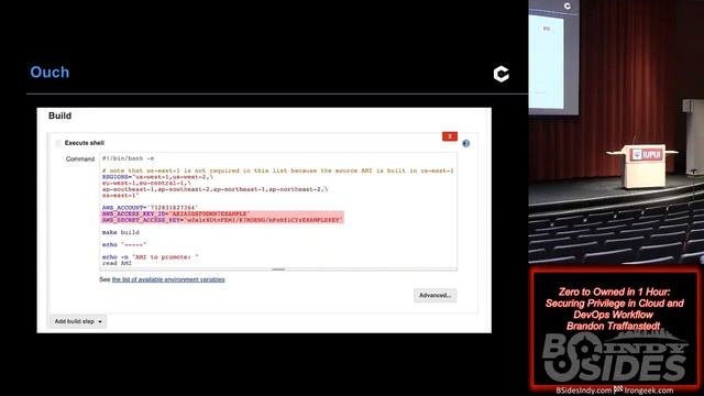 BSidesIndy 2018 04 Zero to Owned in 1 Hour Securing Privilege in Cloud and DevOps Workflow Brandon смотреть онлайн