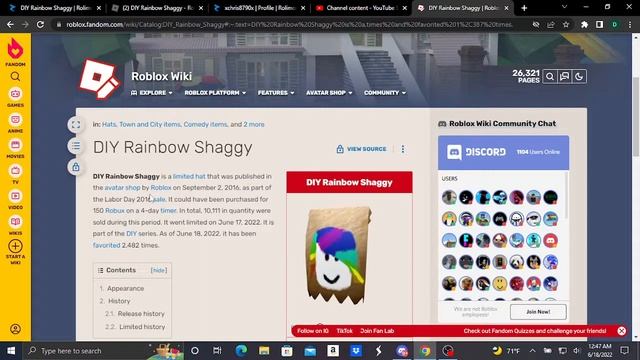 New Roblox Limited Accessory (DIY Rainbow Shaggy) смотреть онлайн