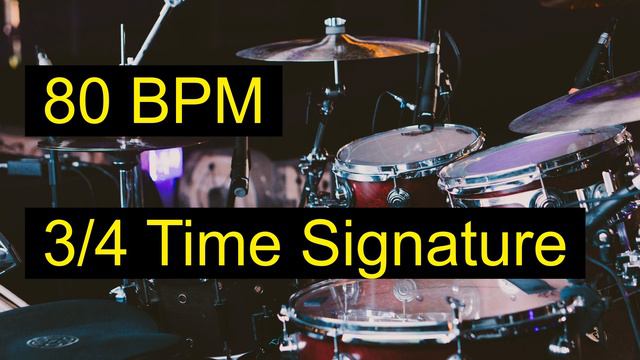 80 BPM - 3/4 Drum Loop ( 10 Minutes! Perfect for METRONOME ) смотреть онлайн